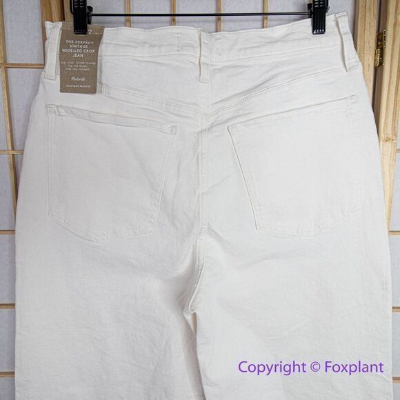 Madewell The Tall Perfect Vintage Wide-Leg Crop Jean Tile White,‎ 31 TALL - Picture 8 of 16